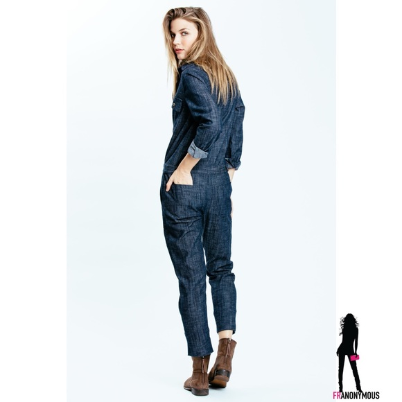 Karen Zambos Denim Spencer Jumpsuit - Picture 2 of 2